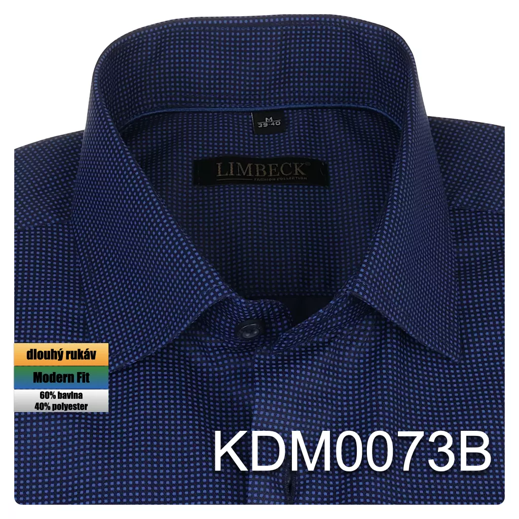 tmavě modrá vzorovaná košile