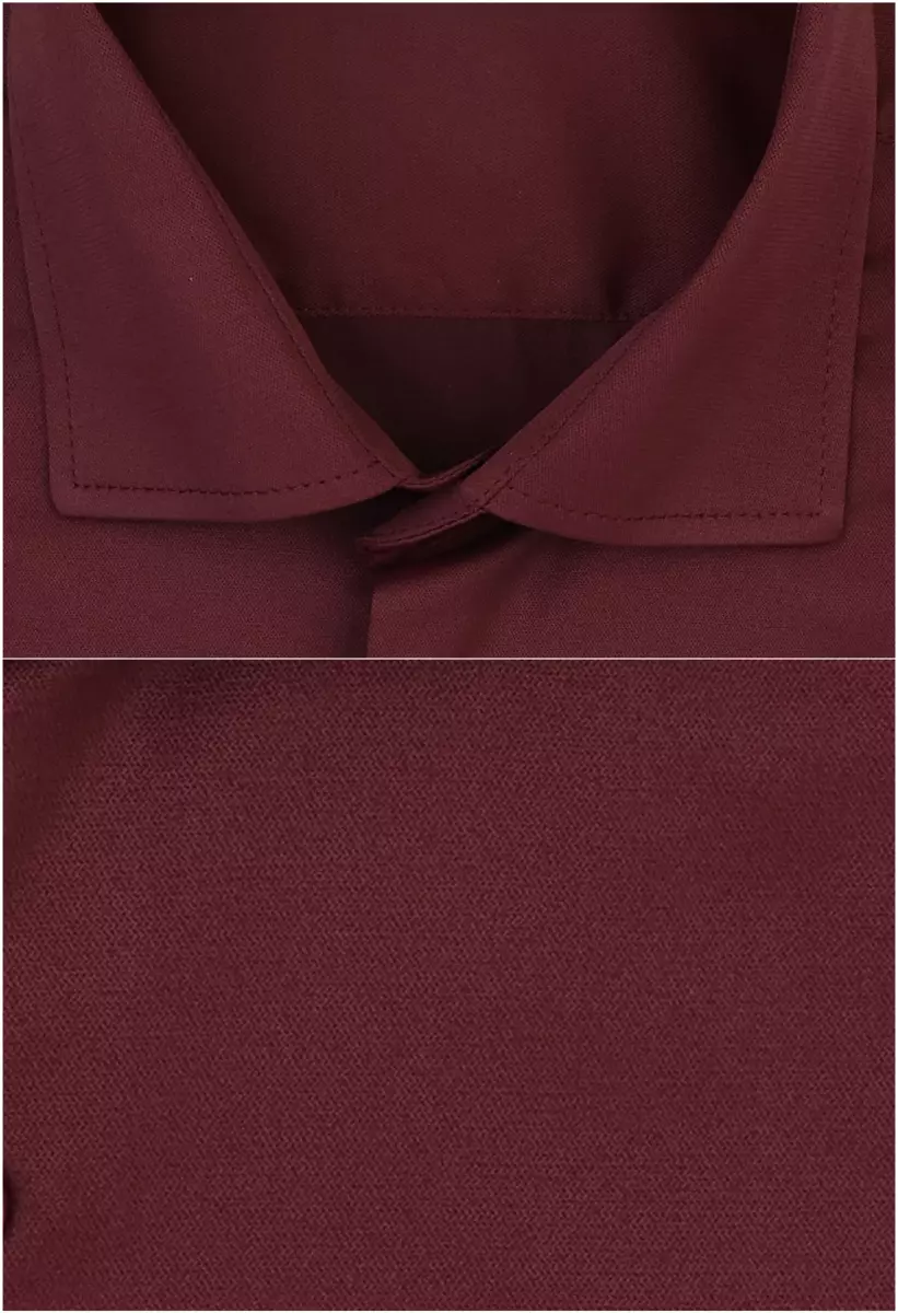 vínová jednobarevná košile 