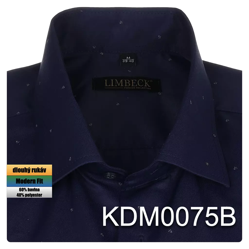 tmavě modrá košile s decentním vzorem