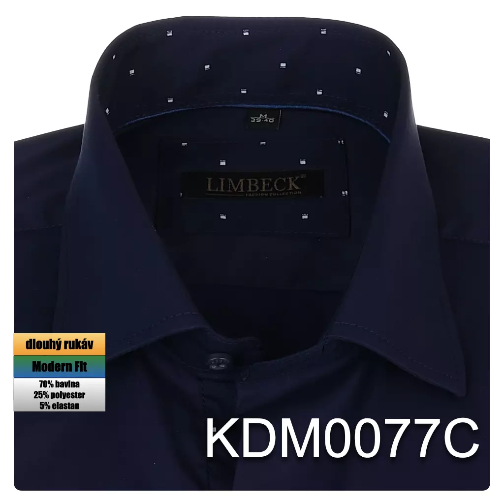 tmavě modrá košile s doplňky