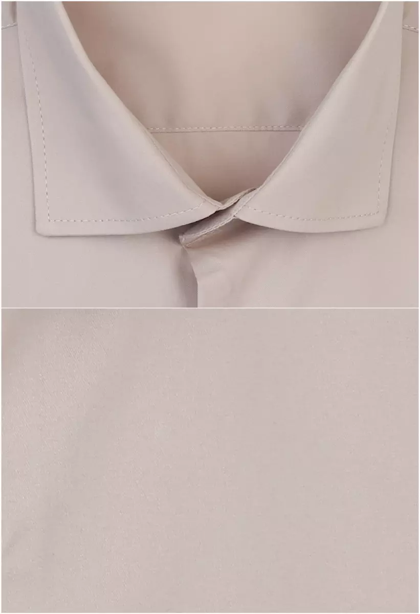 světle hnědá jednobarevná košile 