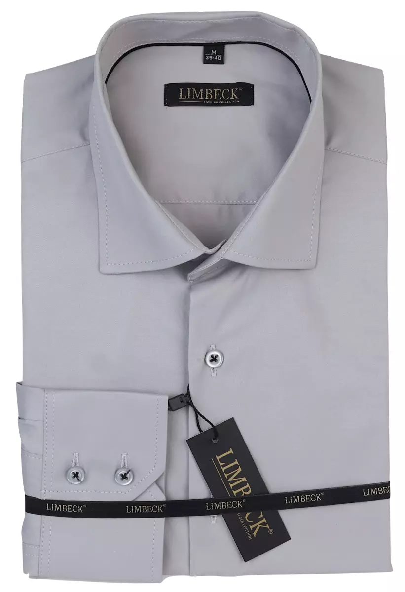 světle šedá jednobarevná košile 