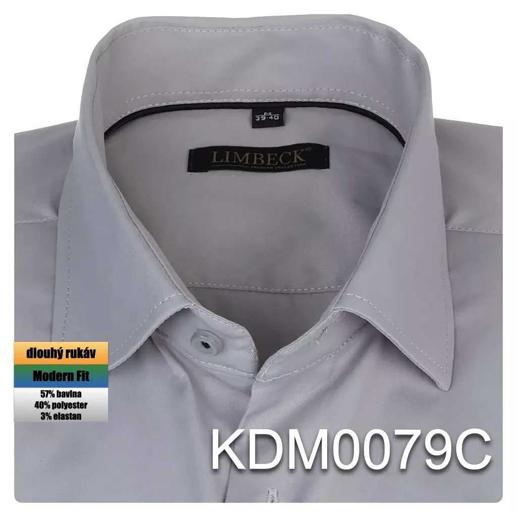 světle šedá jednobarevná košile 