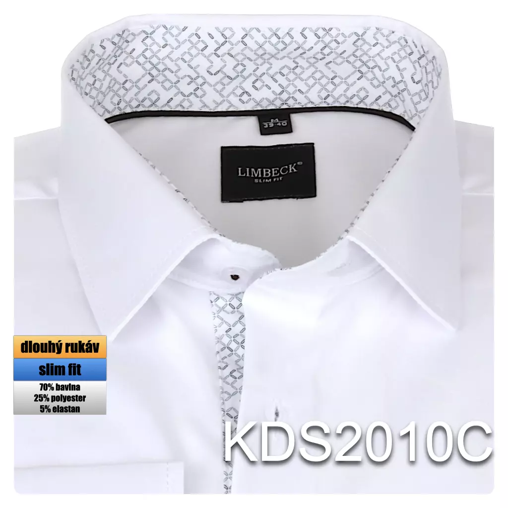 bílá košile se šedými doplňky