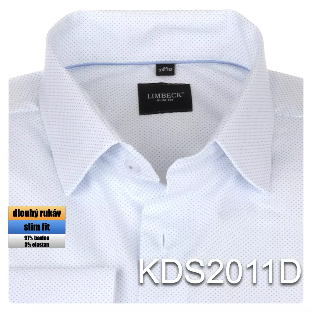 bílá košile s jemným vzorem