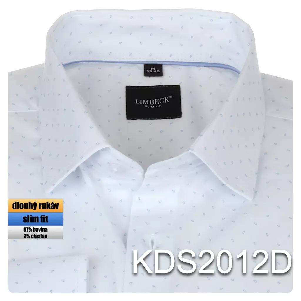 bílá košile s jemným vzorem