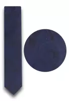 tmavě modrá tkaná kravata s pěkným vzorem