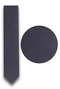 šedoocelová kravata s texturou