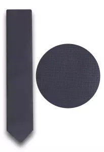tmavě šedá kravata s texturou