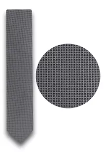 středně šedá kravata s texturou