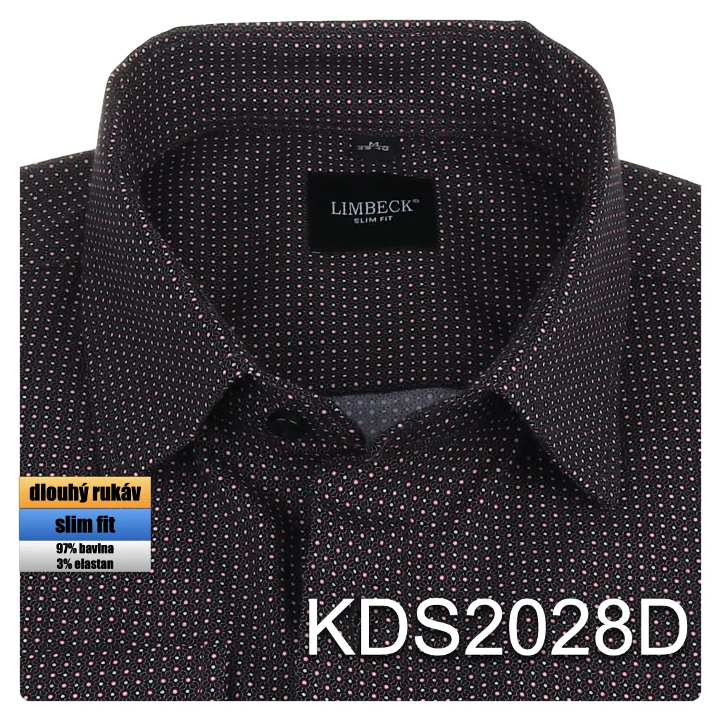 černošedá košile s pěkným vzorem