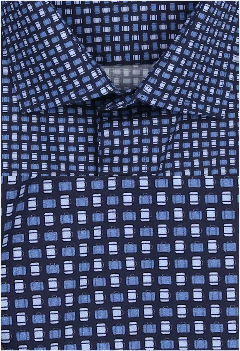 tmavě modrá košile s pěkným vzorem