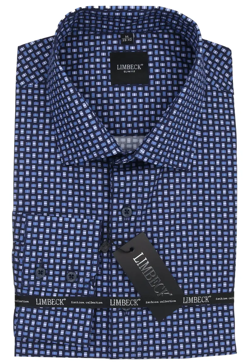 tmavě modrá košile s pěkným vzorem