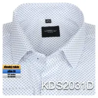 bílá košile s pěkným modrým vzorem