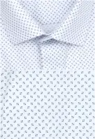 bílá košile s pěkným modrým vzorem