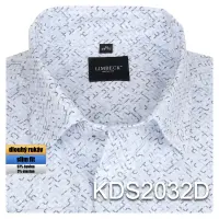 bílá košile s pěkným modrým vzorem