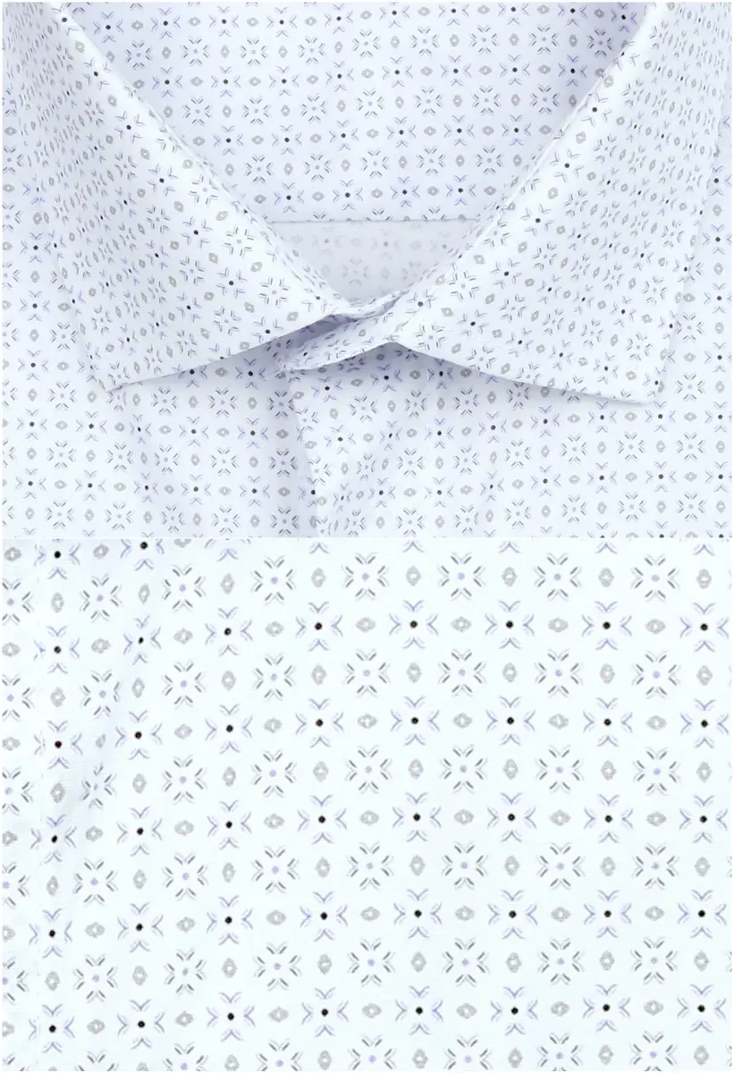 bílá košile s pěkným vzorem