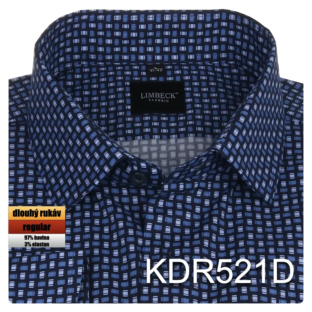 tmavě modrá košile s pěkným vzorem