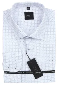 bílá košile s pěkným vzorem