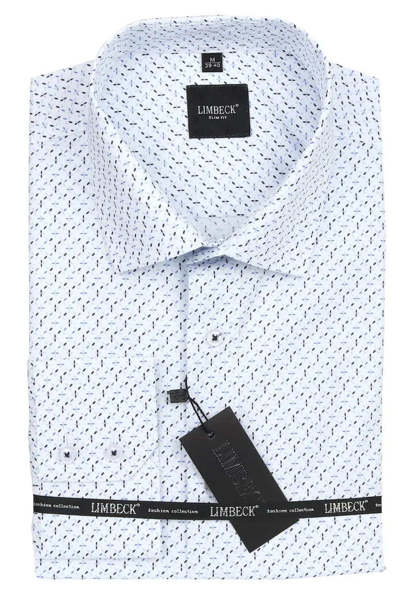 bílá košile s pěkným vzorem