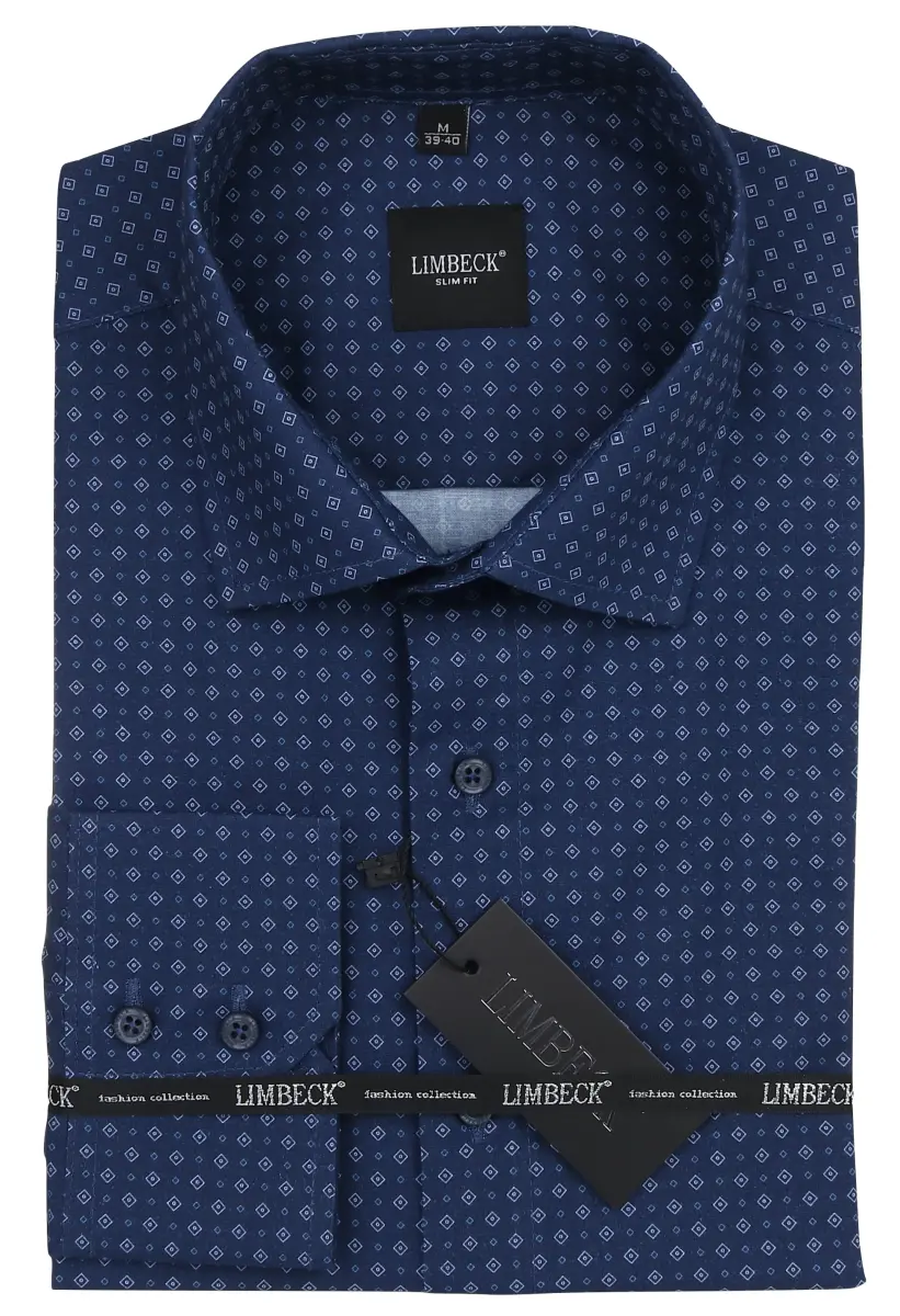 tmavě modrá košile s pěkným vzorem