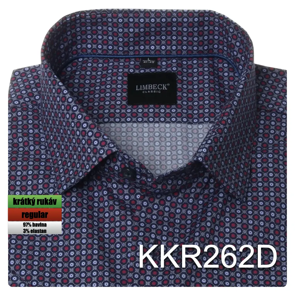 tmavomodrá košile s pěkným vzorem