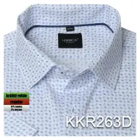 bílá košile s pěkným modrým vzorem