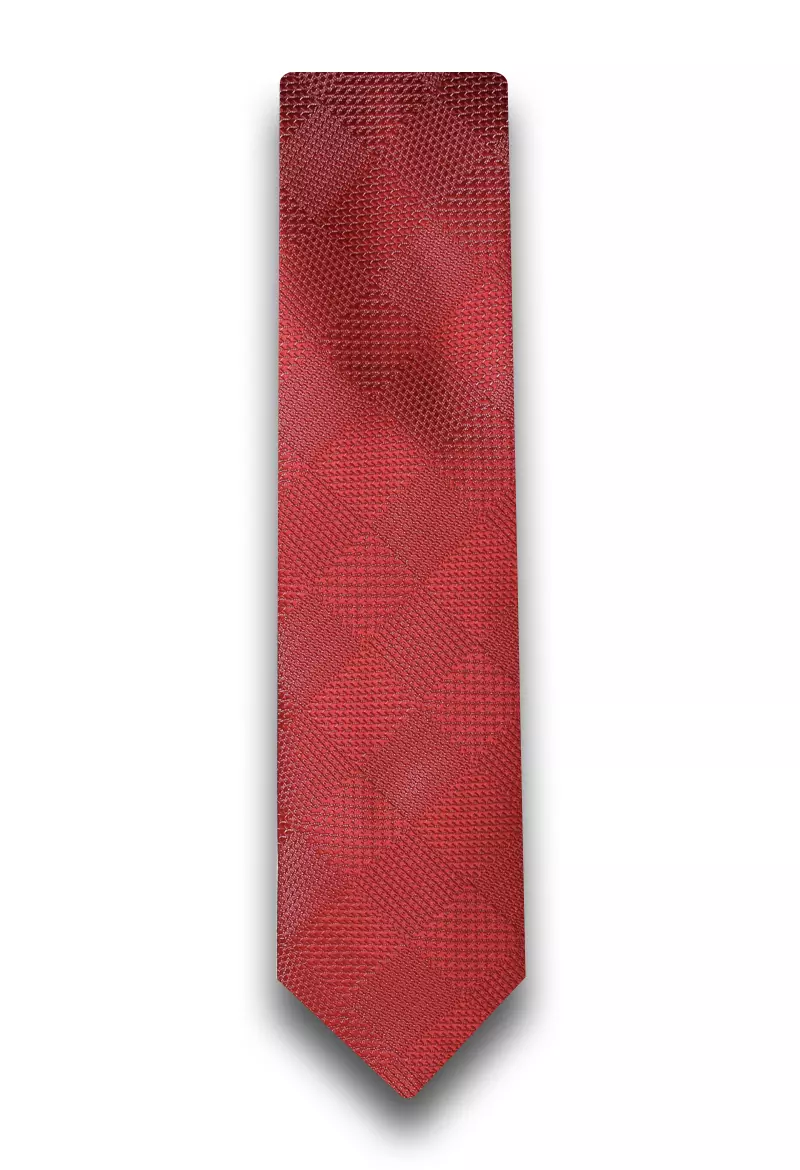 kravata červená se vzorem 