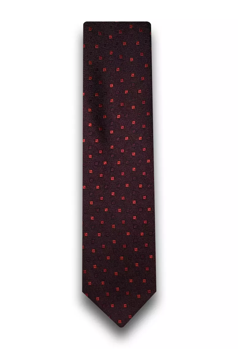 kravata bordó se vzorem 