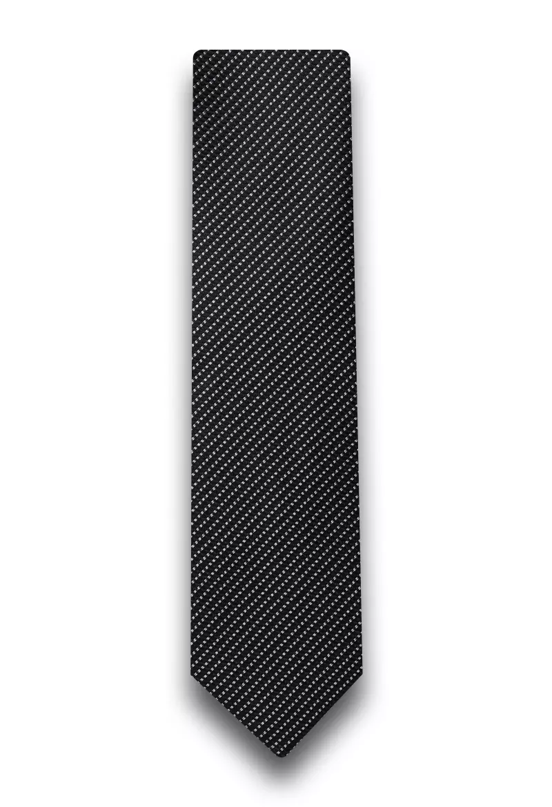 kravata černošedá se vzorem 