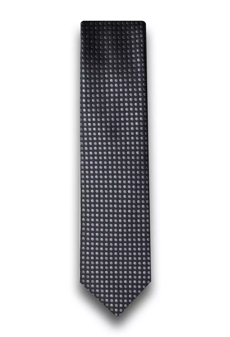 kravata šedá se vzorem 