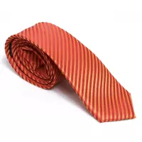 Kravata pánská oranžová se vzorem