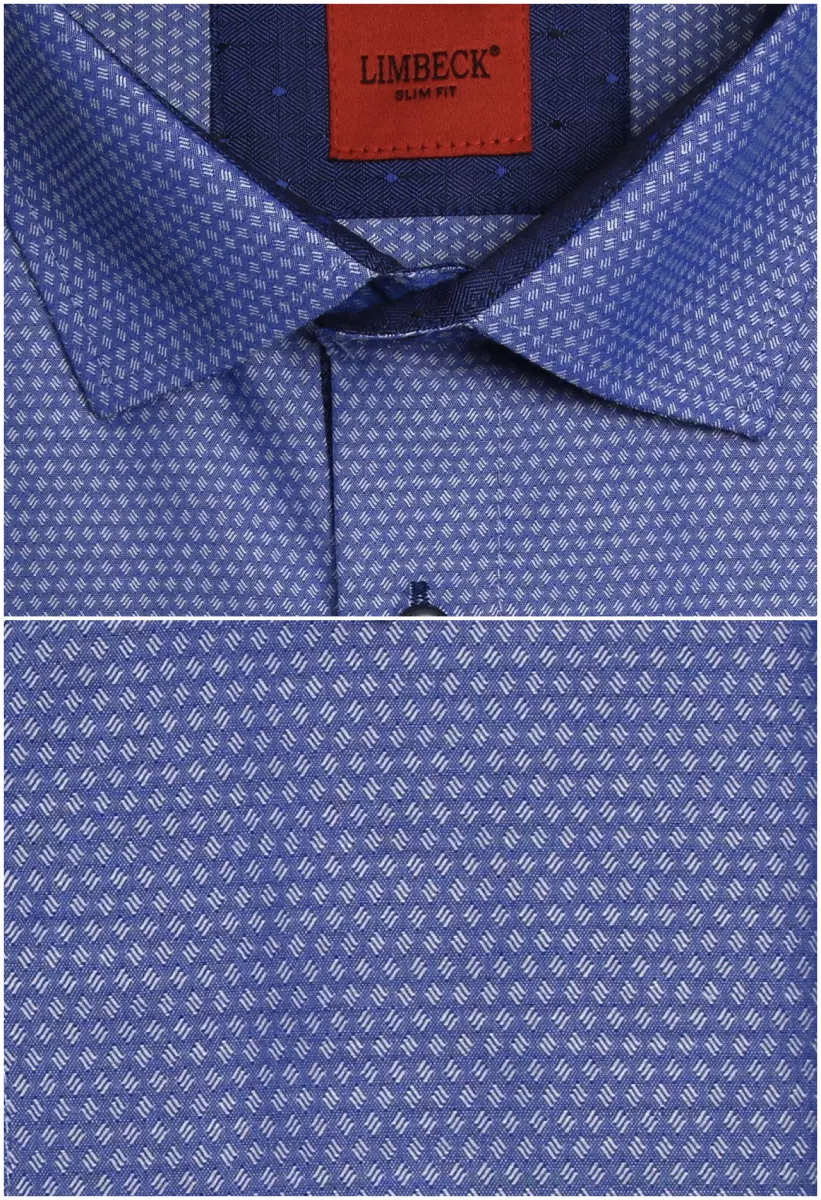 modrá košile s texturou 
