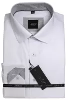 bílá košile s texturou a s šedým prvkem