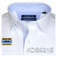 luxusní bílá košile s modrým prvkem