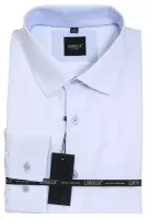 bílá košile s texturou a modrými prvky
