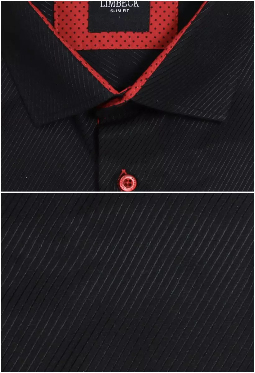 černá košile s červeným vzorem 
