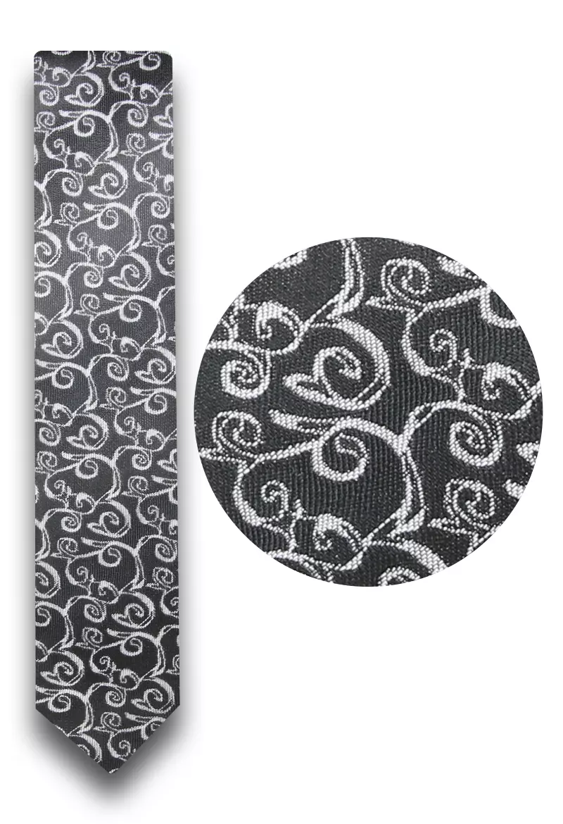 kravata černá se vzorem
