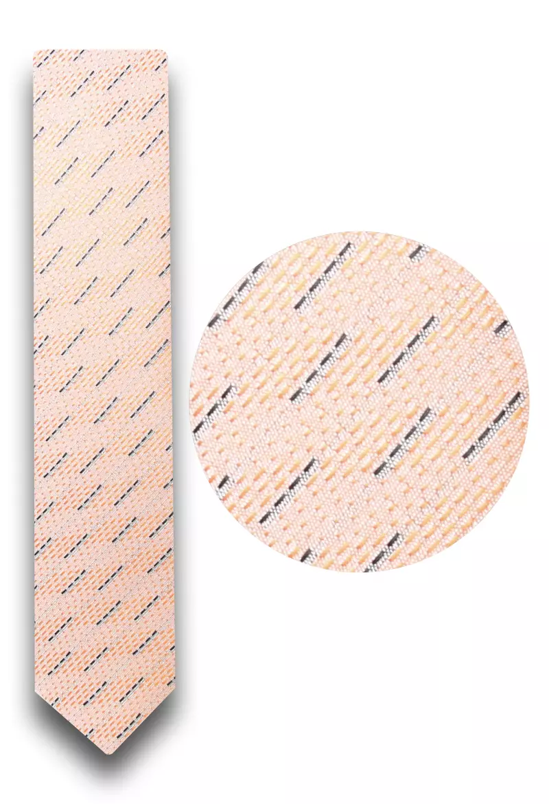 kravata oranžová se vzorem