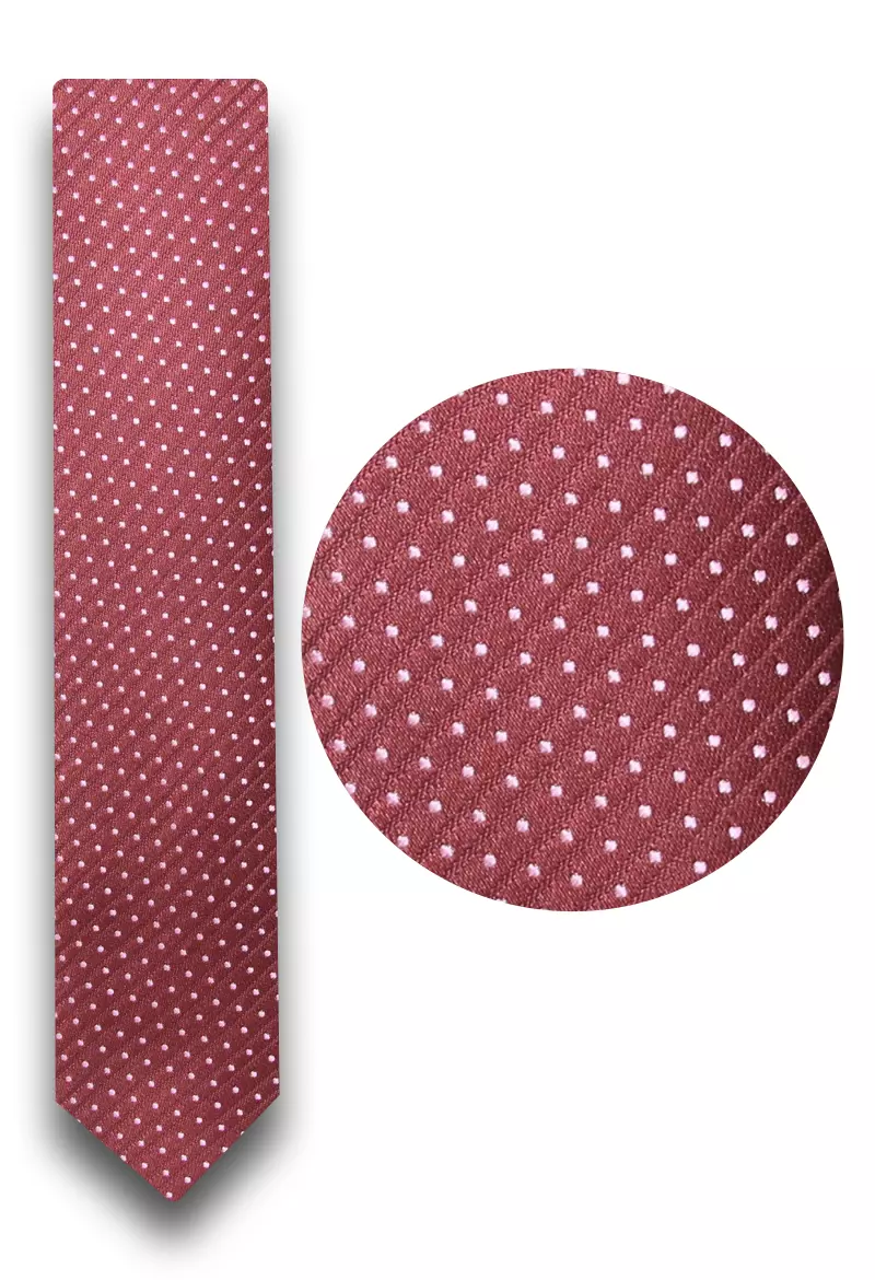kravata červená se vzorem