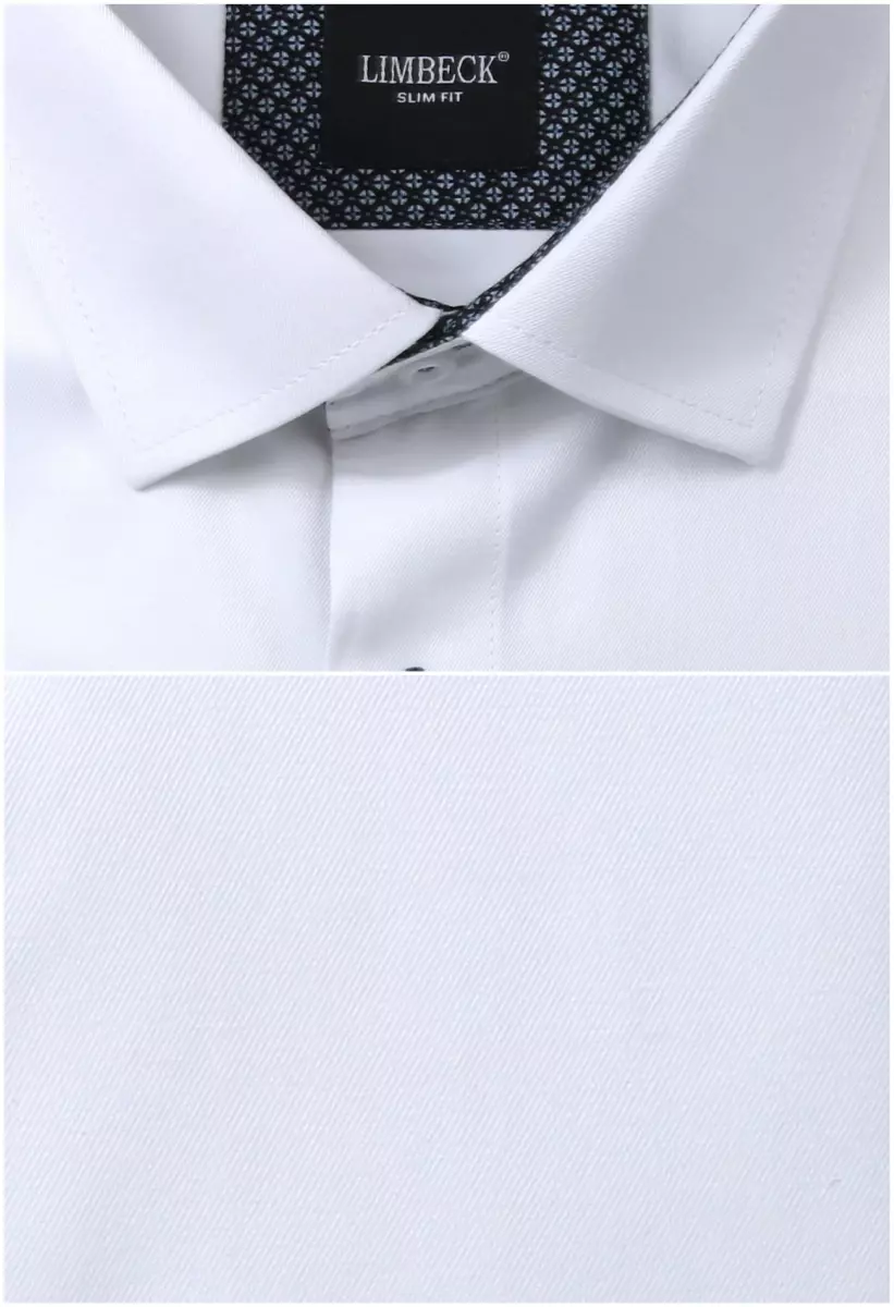 bílá košile s tmavými doplňky
