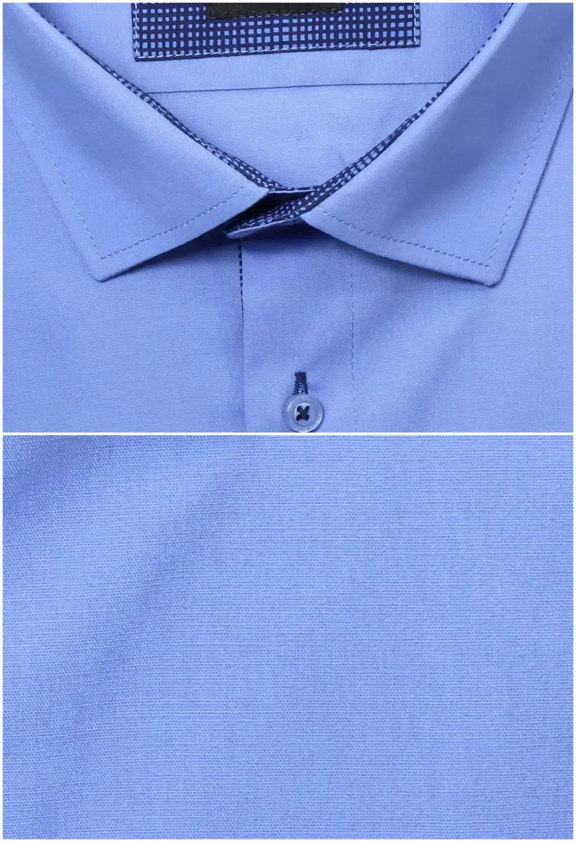 modrá jednobarevná košile