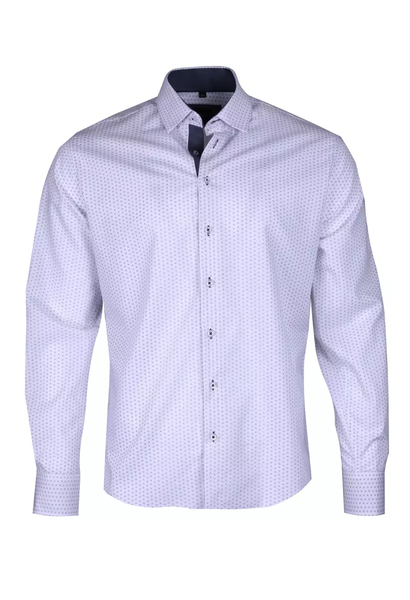 košile se zajímavým vzorem a šedými doplňky