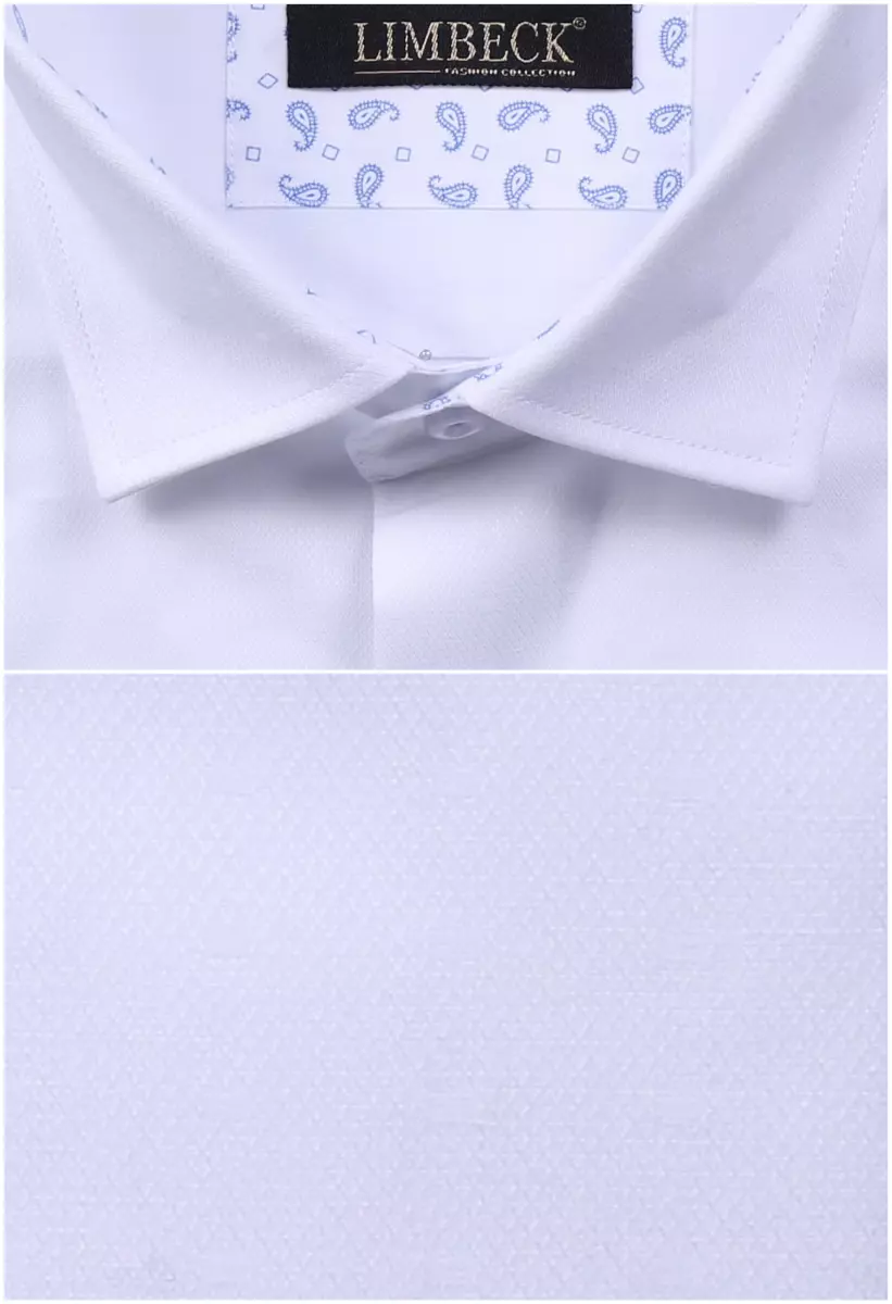 bílá košile se strukturou a zajímavými doplňky
