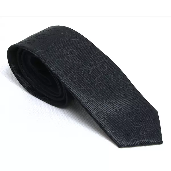 Kravata pánská černá se vzorem