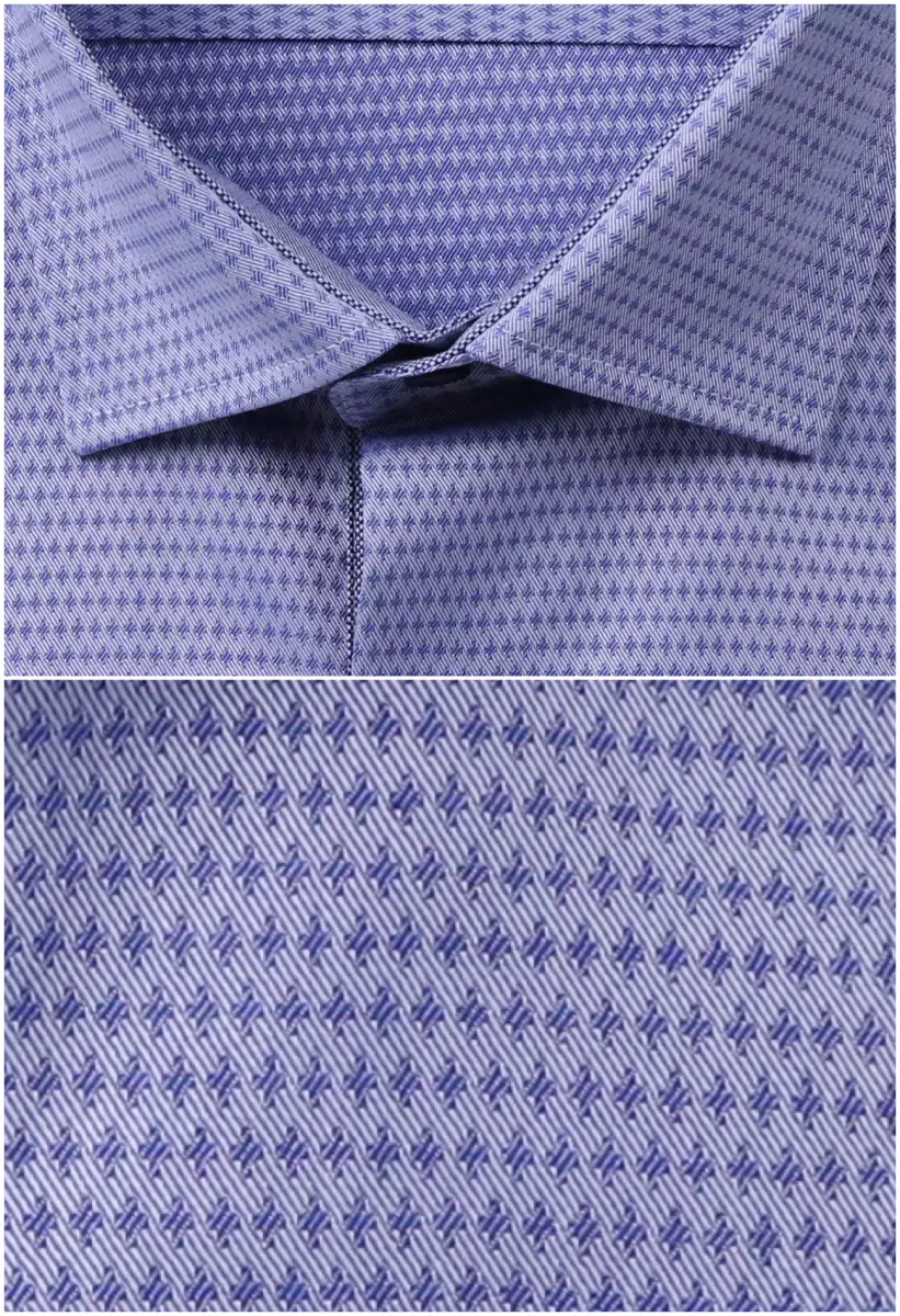 modrá košile s texturou