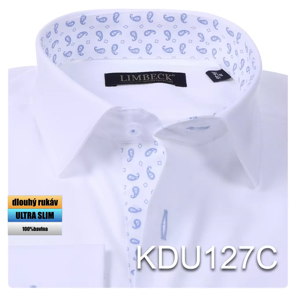 bílá košile se zajímavými doplňky