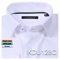 bílá košile s černým lemováním