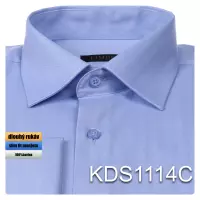 modrá elegantní košile na manžetové knoflíčky