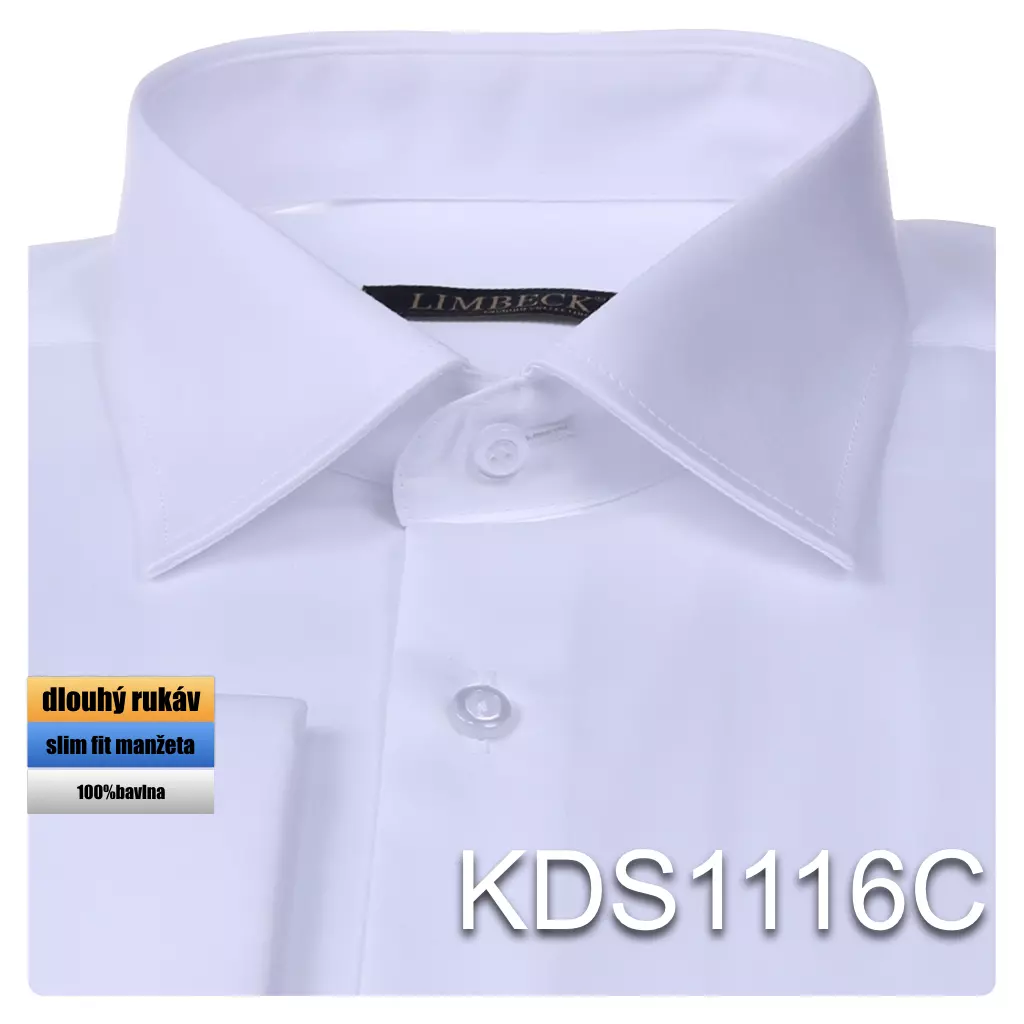 bílá sváteční košile na manžetové knoflíčky